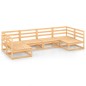 vidaXL Juego de muebles de jardín 6 piezas madera maciza de pino vidaXL Juego de muebles de jardín 6 piezas madera maciza de pino