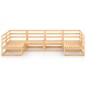 vidaXL Juego de muebles de jardín 6 piezas madera maciza de pino vidaXL Juego de muebles de jardín 6 piezas madera maciza de pino