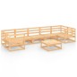 vidaXL Juego de muebles de jardín 8 piezas madera maciza de pino vidaXL Juego de muebles de jardín 8 piezas madera maciza de pino