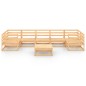 vidaXL Juego de muebles de jardín 8 piezas madera maciza de pino vidaXL Juego de muebles de jardín 8 piezas madera maciza de pino