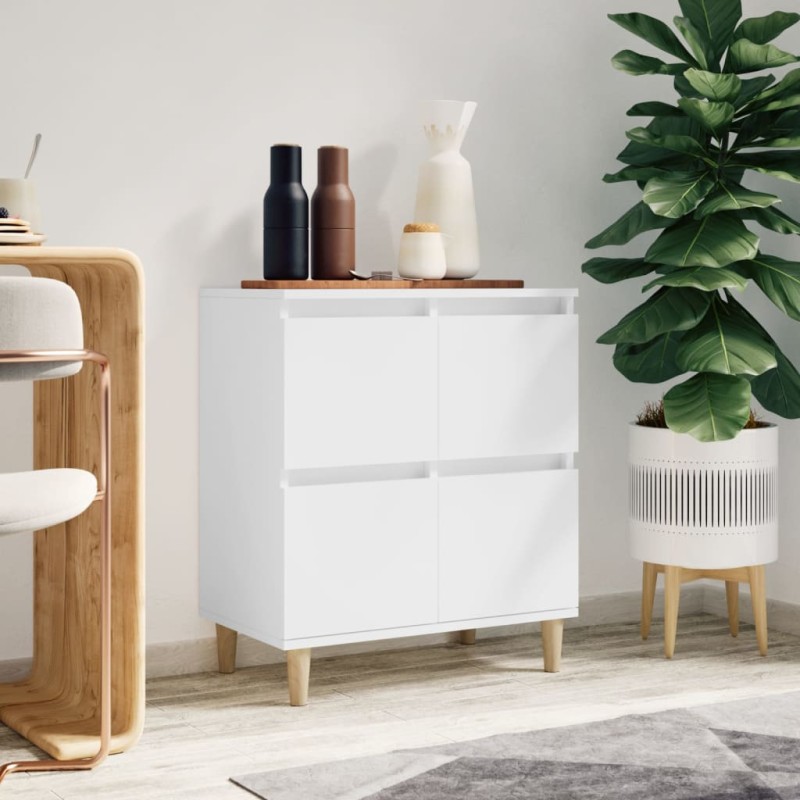 vidaXL Aparador de madera contrachapada blanco 60x35x70 cm vidaXL Aparador de madera contrachapada blanco 60x35x70 cm