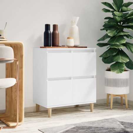 vidaXL Aparador de madera contrachapada blanco 60x35x70 cm
