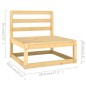 vidaXL Juego de muebles de jardín 7 pzas y cojines madera pino maciza vidaXL Juego de muebles de jardín 7 pzas y cojines madera pino maciza