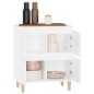 vidaXL Aparador de madera contrachapada blanco 60x35x70 cm vidaXL Aparador de madera contrachapada blanco 60x35x70 cm