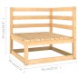 vidaXL Muebles de jardín 4 piezas con cojines de madera de pino maciza vidaXL Muebles de jardín 4 piezas con cojines de madera de pino maciza