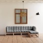vidaXL Juego de muebles de jardín 5 pzas y cojines madera pino maciza vidaXL Juego de muebles de jardín 5 pzas y cojines madera pino maciza