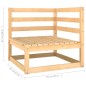 vidaXL Juego de muebles de jardín 7 pzas y cojines madera maciza pino