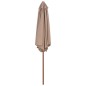 vidaXL Sombrilla de jardín con palo de madera 270 cm gris topo vidaXL Sombrilla de jardín con palo de madera 270 cm gris topo