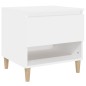 vidaXL Mesita de noche madera contrachapada blanco 50x46x50 cm vidaXL Mesita de noche madera contrachapada blanco 50x46x50 cm