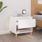 vidaXL Mesita de noche madera contrachapada blanco 50x46x50 cm vidaXL Mesita de noche madera contrachapada blanco 50x46x50 cm