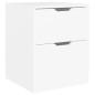 vidaXL Mesita de noche madera contrachapada blanco 40x40x50 cm vidaXL Mesita de noche madera contrachapada blanco 40x40x50 cm