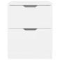 vidaXL Mesita de noche madera contrachapada blanco 40x40x50 cm vidaXL Mesita de noche madera contrachapada blanco 40x40x50 cm