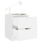 vidaXL Mesita de noche madera contrachapada blanco 40x40x50 cm vidaXL Mesita de noche madera contrachapada blanco 40x40x50 cm