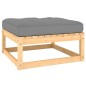 vidaXL Juego de muebles de jardín 11 pzas y cojines madera maciza pino vidaXL Juego de muebles de jardín 11 pzas y cojines madera maciza pino