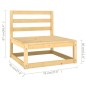 vidaXL Juego de muebles de jardín 11 pzas y cojines madera maciza pino vidaXL Juego de muebles de jardín 11 pzas y cojines madera maciza pino