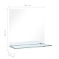 vidaXL Espejo de pared con estante de vidrio templado 40x40 cm vidaXL Espejo de pared con estante de vidrio templado 40x40 cm