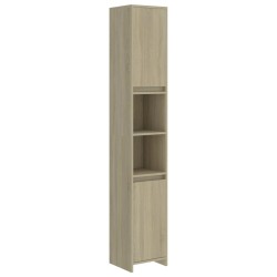 vidaXL Armario de baño madera contrachapada color roble 30x30x183,5 cm