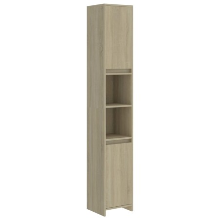 vidaXL Armario de baño madera contrachapada color roble 30x30x183,5 cm
