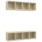 vidaXL Muebles de salón de pared 2 uds madera ingeniería roble Sonoma