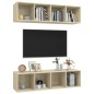 vidaXL Muebles de salón de pared 2 uds madera ingeniería roble Sonoma