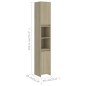 vidaXL Armario de baño madera contrachapada color roble 30x30x183,5 cm vidaXL Armario de baño madera contrachapada color roble 30x30x183,5 cm