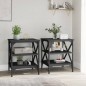 vidaXL Mesas auxiliares 2 uds madera contrachapada negro 40x42x50 cm
