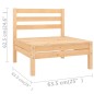 vidaXL Juego de muebles de jardín 9 piezas madera maciza de pino vidaXL Juego de muebles de jardín 9 piezas madera maciza de pino