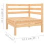 vidaXL Juego de muebles de jardín 9 piezas madera maciza de pino vidaXL Juego de muebles de jardín 9 piezas madera maciza de pino