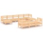 vidaXL Juego de muebles de jardín 11 piezas madera maciza de pino