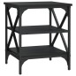 vidaXL Mesas auxiliares 2 uds madera contrachapada negro 40x42x50 cm