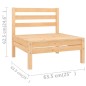 vidaXL Juego de muebles de jardín 11 piezas madera maciza de pino