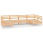 vidaXL Juego de muebles de jardín 6 piezas madera maciza de pino