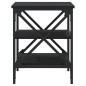 vidaXL Mesas auxiliares 2 uds madera contrachapada negro 40x42x50 cm
