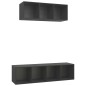 vidaXL Juego de muebles de salón 2 piezas madera de ingeniería gris vidaXL Juego de muebles de salón 2 piezas madera de ingeniería gris