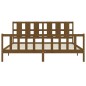 vidaXL Estructura cama y cabecero madera maciza marrón miel 200x200 cm