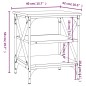 vidaXL Mesas auxiliares 2 uds madera contrachapada negro 40x42x50 cm