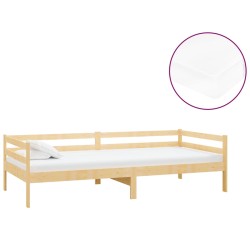 vidaXL Sofá cama con colchón madera de pino maciza 90x200 cm