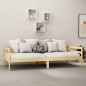 vidaXL Sofá cama con colchón madera de pino maciza 90x200 cm vidaXL Sofá cama con colchón madera de pino maciza 90x200 cm