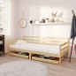 vidaXL Sofá cama con cajones madera de pino maciza 90x200 cm vidaXL Sofá cama con cajones madera de pino maciza 90x200 cm