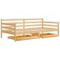 vidaXL Sofá cama con cajones madera de pino maciza 90x200 cm vidaXL Sofá cama con cajones madera de pino maciza 90x200 cm