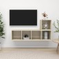 vidaXL Juego de muebles de salón 2 pzas madera ingeniería roble Sonoma