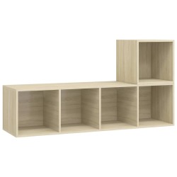 vidaXL Juego de muebles de salón 2 pzas madera ingeniería roble Sonoma