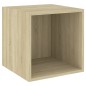 vidaXL Juego de muebles de salón 2 pzas madera ingeniería roble Sonoma