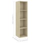 vidaXL Juego de muebles de salón 2 pzas madera ingeniería roble Sonoma