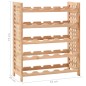 vidaXL Botellero para 25 botellas madera maciza de nogal 63x25x73 cm vidaXL Botellero para 25 botellas madera maciza de nogal 63x25x73 cm