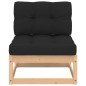vidaXL Juego de muebles de jardín 7 pzas y cojines madera maciza pino vidaXL Juego de muebles de jardín 7 pzas y cojines madera maciza pino