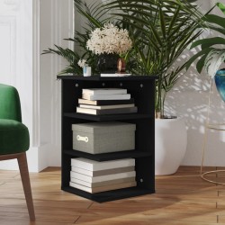 vidaXL Armario auxiliar de madera contrachapada negro 35x35x55 cm
