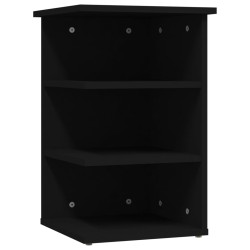 vidaXL Armario auxiliar de madera contrachapada negro 35x35x55 cm