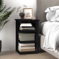vidaXL Armario auxiliar de madera contrachapada negro 35x35x55 cm vidaXL Armario auxiliar de madera contrachapada negro 35x35x55 cm
