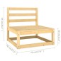 vidaXL Juego de muebles de jardín 9 pzas y cojines madera maciza pino vidaXL Juego de muebles de jardín 9 pzas y cojines madera maciza pino